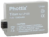 Phottix LP-E5 Titan 1080mAh