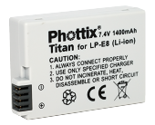 Phottix LP-E8 Titan 1020mAh