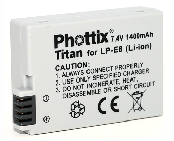 Phottix LP-E8 Titan 1020mAh