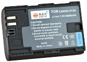  Canon LP-E6 (DSTE 2600mAh- 100% ).   Canon 7D, 60D, 5D Mark II / III