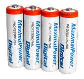    4x AA (MaximalPower 2900mAh)