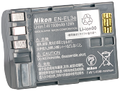  Nikon En-El3e 1500mAh.   Nikon D50, D70, D80, D90, D100, D200, D300, D700