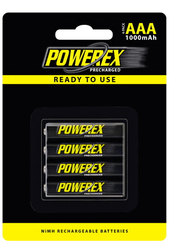 PowerEx (Ready for Use) 4x AAA 1000mAh in box